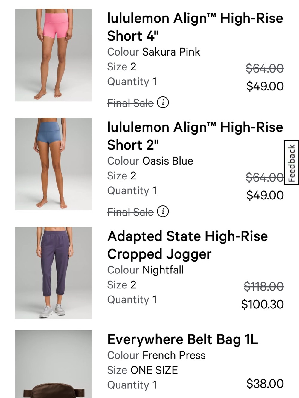 lululemon athletica Women's Blue High-Waisted Shorts - Picture 3 of 3